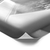 Schwarz-Weiß-Dusche Hochland-Kuh-Bad Poster (Ecke)