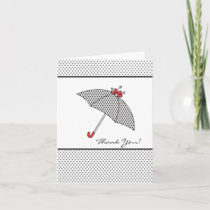 Schwarz-Weiß-Dusche Regenschirm Danke für Ihre Anm