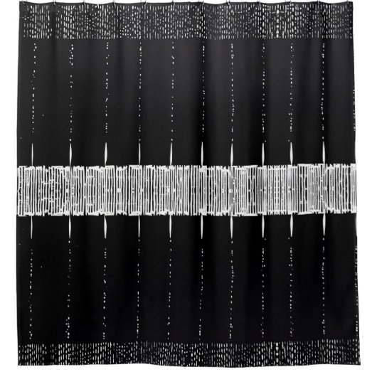 Schwarz-Weiß-Duschvorhang Art 1 Duschvorhang (Vorderseite)