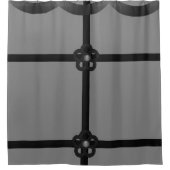 Schwarz-Weiß-Duschvorhang Duschvorhang (Vorderseite)
