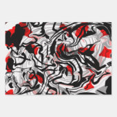 Schwarz-weiß Dusty Reds Geschenkpapier Set (Vorderseite 3)