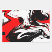 Schwarz-weiß Dusty Reds Geschenkpapier Set (Vorderseite 2)