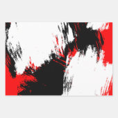 Schwarz-weiß Dusty Reds Geschenkpapier Set (Vorderseite)