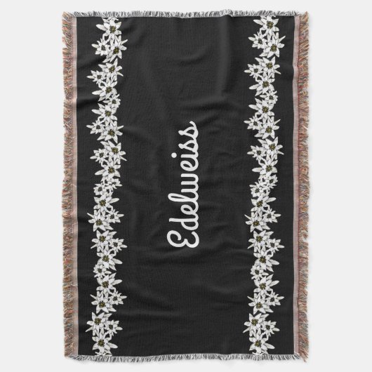 Schwarz-Weiß-Edelweiss-Krustengewirr Decke (Vorderseite Vertikal)