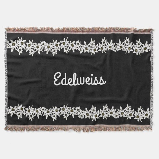 Schwarz-Weiß-Edelweiss-Krustengewirr Decke (Vorderseite)