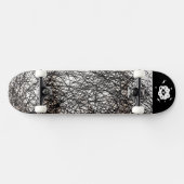Schwarz-weiß Edgy Lines Skateboard (Horizontal)