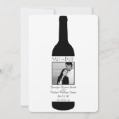 Schwarz-Weiß-edle Weinhochzeit Das Datum speichern Save The Date (Vorderseite)