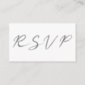 Schwarz-Weiß-Effekt Schrift, RSVP Begleitkarte (Vorderseite)