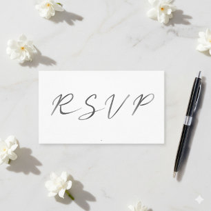 Schwarz-Weiß-Effekt Schrift, RSVP Begleitkarte