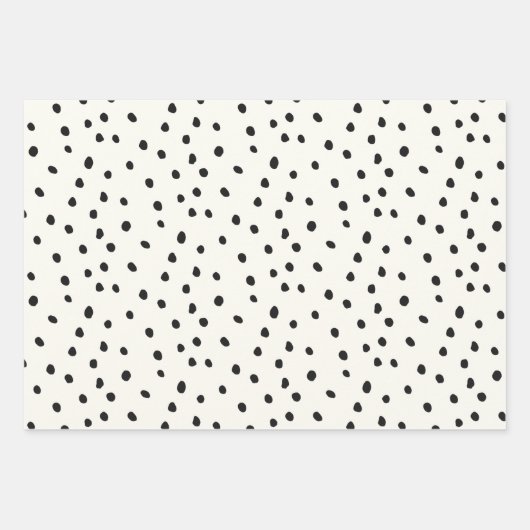 Schwarz-Weiß-Eggshell-Muster Geschenkpapier Set (Vorderseite 2)