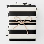 Schwarz-Weiß-Eggshell-Muster Geschenkpapier Set (Beispiel)