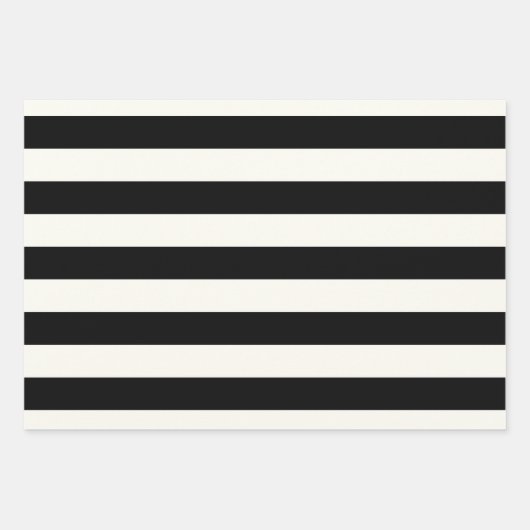 Schwarz-Weiß-Eggshell-Muster Geschenkpapier Set (Vorderseite)