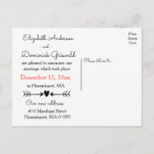 Schwarz-Weiß-Eheleute Ankündigungspostkarte (Rückseite)