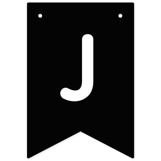 Schwarz-Weiß-Eheleute Wimpelkette (Zweite Fahne)