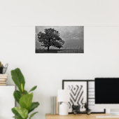 Schwarz-Weiß-Eichenbaum-Poster drucken Poster (Heimbüro)