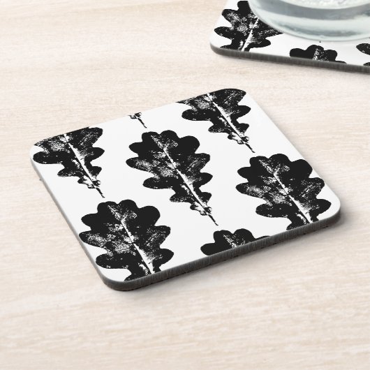 Schwarz-Weiß-Eichenholz Getränkeuntersetzer (Linke Seite)