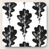 Schwarz-Weiß-Eichenholz Getränkeuntersetzer (Vorderseite)