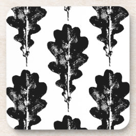 Schwarz-Weiß-Eichenholz Getränkeuntersetzer