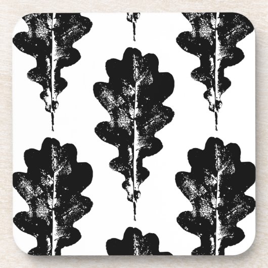 Schwarz-Weiß-Eichenholz Getränkeuntersetzer (Vorderseite)