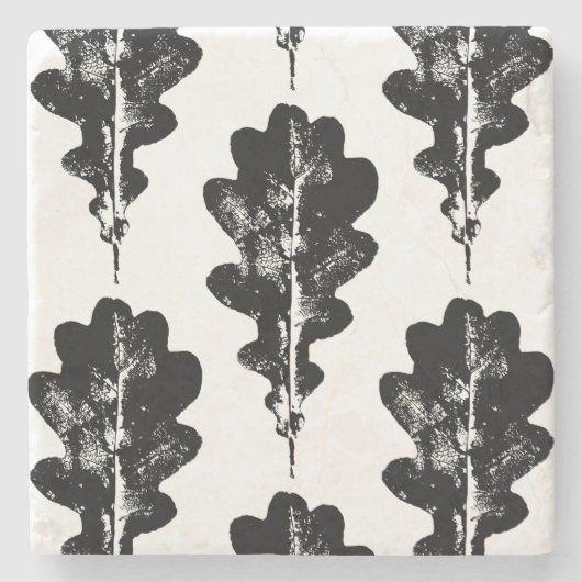 Schwarz-Weiß-Eichenholz Steinuntersetzer (Vorderseite)