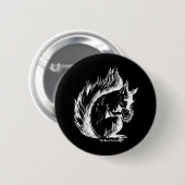 Schwarz-Weiß-Eichhörnchen-Kunst Button (Vorne & Hinten)