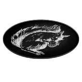 Schwarz-Weiß-Eichhörnchen-Kunst Schneidebrett (Ecke)