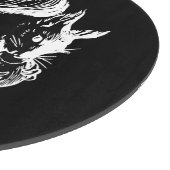 Schwarz-Weiß-Eichhörnchen-Kunst Schneidebrett (Ecke)