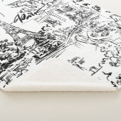 Schwarz-Weiß-Eiffel Paris Toile Sherpadecke (3/4)