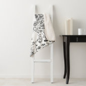 Schwarz-Weiß-Eiffel Paris Toile Sherpadecke (Beispiel)