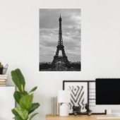 Schwarz-Weiß-Eiffel Poster (Heimbüro)