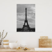Schwarz-Weiß-Eiffel Poster (Küche)