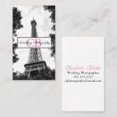 Schwarz-Weiß-Eiffelturm Beruflich Visitenkarte (Vorne/Hinten)