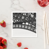 Schwarz-Weiß-Eiffelturm-Bogenpapier Napkins Serviette (Beispiel)