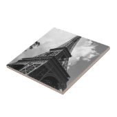 Schwarz-Weiß-Eiffelturm in Paris Fliese (Seite)