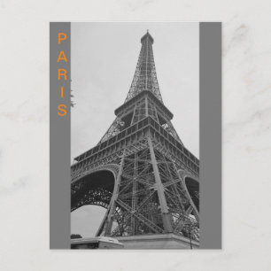 Schwarz-Weiß Eiffelturm in Paris Frankreich Reise Postkarte