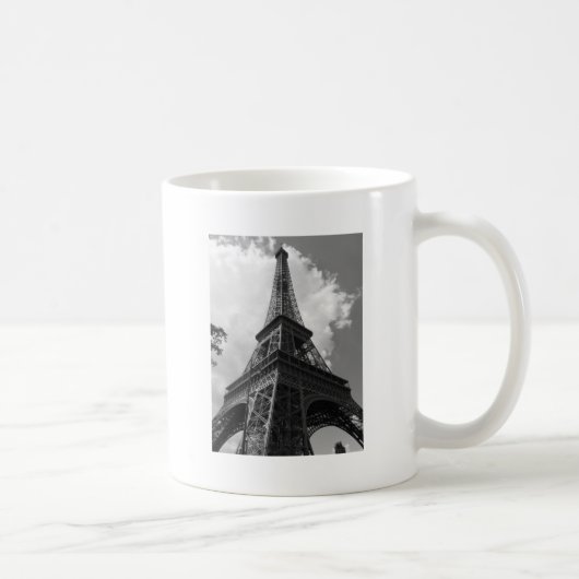 Schwarz-Weiß-Eiffelturm in Paris Kaffeetasse (Rechts)