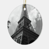Schwarz-Weiß-Eiffelturm in Paris Keramik Ornament (Links)