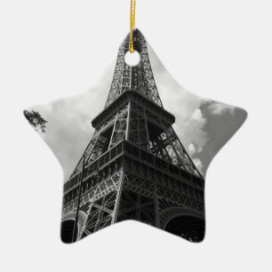 Schwarz-Weiß-Eiffelturm in Paris Keramikornament