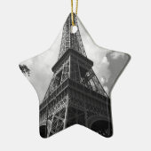 Schwarz-Weiß-Eiffelturm in Paris Keramikornament (Links)
