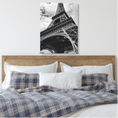 Schwarz-Weiß-Eiffelturm in Paris Leinwanddruck (Insitu (Schlafzimmer))