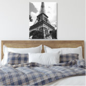 Schwarz-Weiß-Eiffelturm in Paris Leinwanddruck (Insitu (Schlafzimmer))