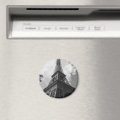 Schwarz-Weiß-Eiffelturm in Paris Magnet (In Situ (Geschirrspüler))