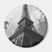 Schwarz-Weiß-Eiffelturm in Paris Magnet (Vorne)