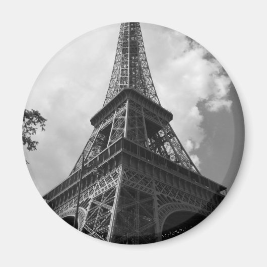 Schwarz-Weiß-Eiffelturm in Paris Magnet (Vorne)