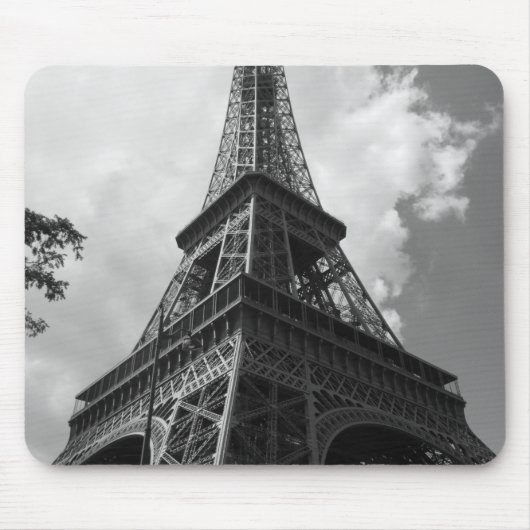 Schwarz-Weiß-Eiffelturm in Paris Mousepad (Vorne)