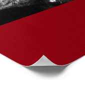 Schwarz-Weiß-Eiffelturm in Paris Nacht Poster (Ecke)