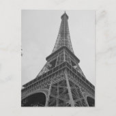 Schwarz-Weiß-Eiffelturm in Paris Postkarte (Vorderseite)