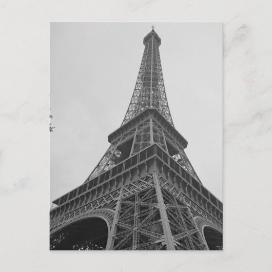 Schwarz-Weiß-Eiffelturm in Paris Postkarte (Vorderseite)