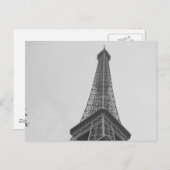 Schwarz-Weiß-Eiffelturm in Paris Postkarte (Vorne/Hinten)