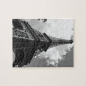 Schwarz-Weiß-Eiffelturm in Paris Puzzle (Horizontal)
